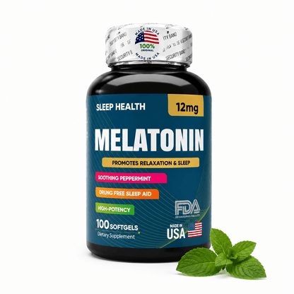 Life & Natura Melatonin 12mg 100 Softgels Soporte Nocturno Zivanne