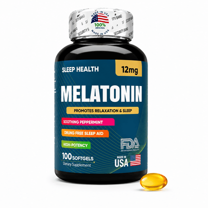 Life & Natura Melatonin 12mg 100 Softgels Soporte Nocturno Zivanne