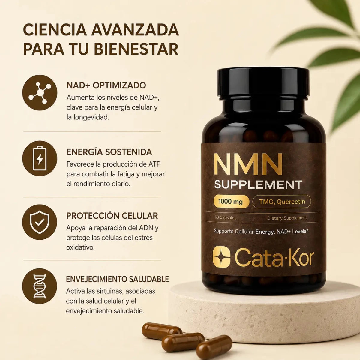 CATAKOR NMN Supplement Suplemento de Bienestar Celular Zivanne