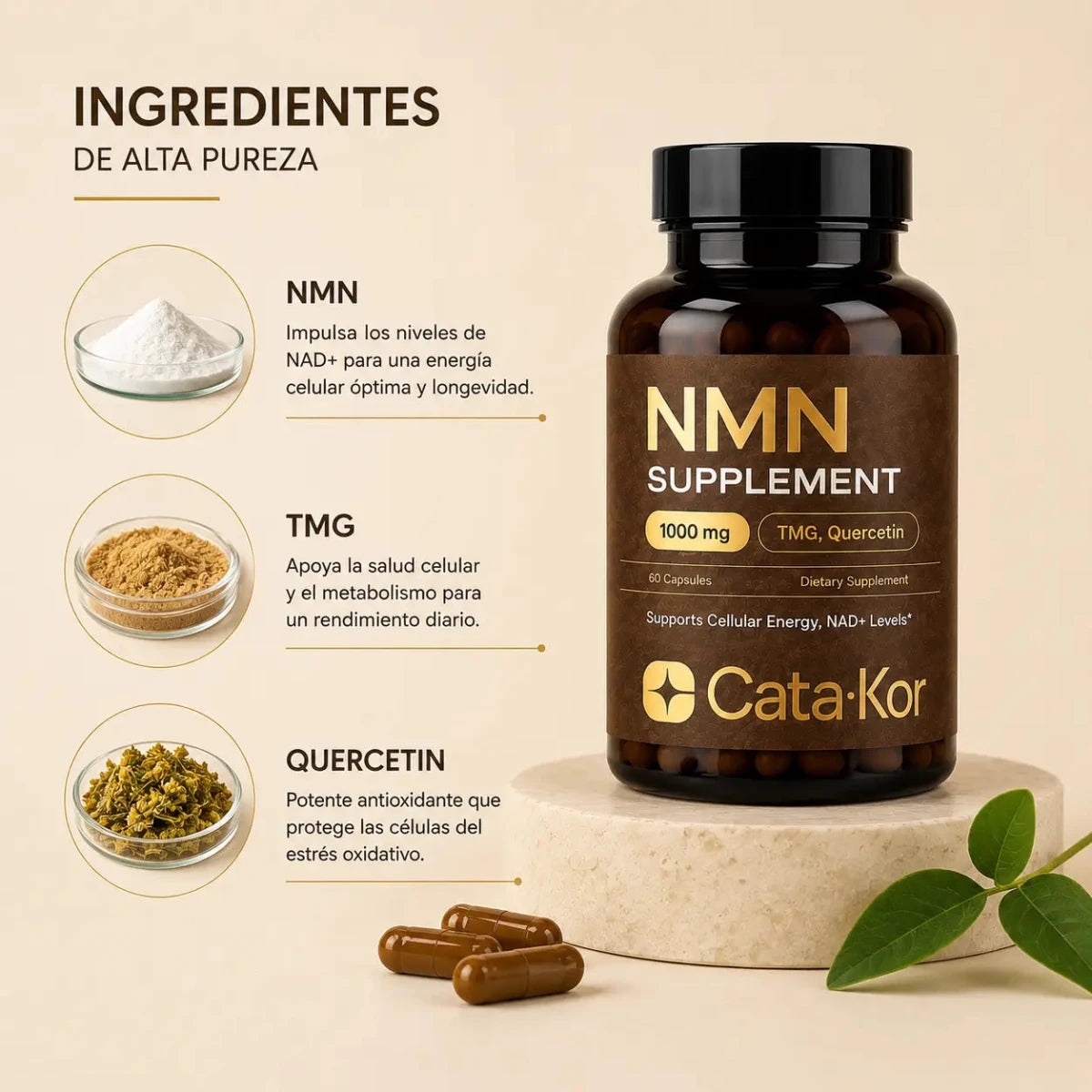 CATAKOR NMN Supplement Suplemento de Bienestar Celular Zivanne