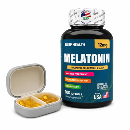 Life & Natura Melatonin 12mg 100 Softgels Soporte Nocturno Zivanne