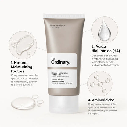 The Ordinary Natural Moisturizing Factors + HA (30ml) – Crema Facial - Zivanne