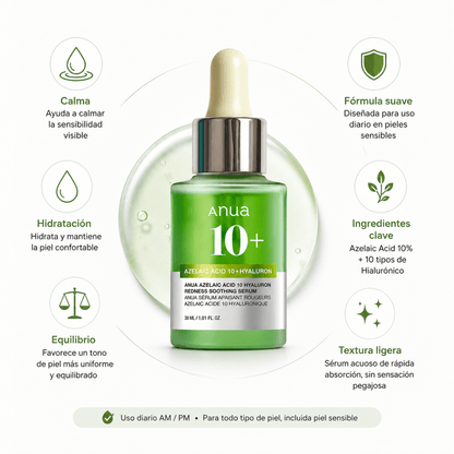Anua Azelaic Acid 10 Hyaluron Serum (30ml) – Sérum Facial - Zivanne