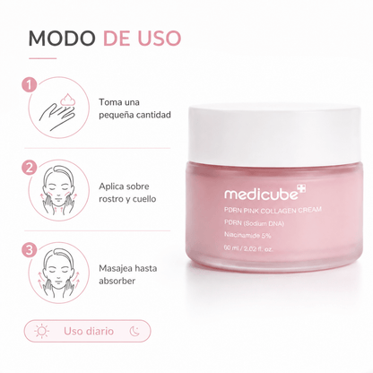 Medicube PDRN Pink Collagen Gel Cream (60ml) – Crema Facial - Zivanne