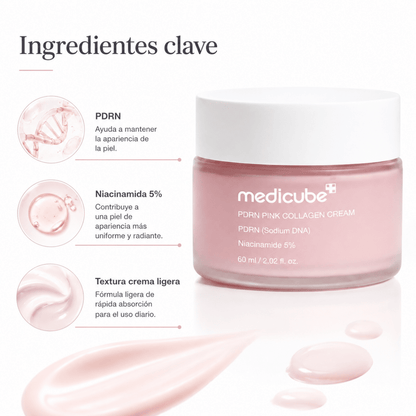 Medicube PDRN Pink Collagen Gel Cream (60ml) – Crema Facial - Zivanne
