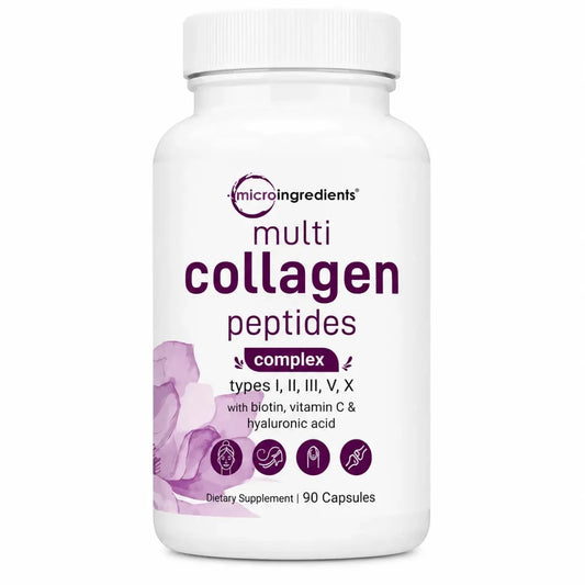 Micro Ingredients Multi Collagen Peptides Complejo de Colageno 90 Capsulas Zivanne