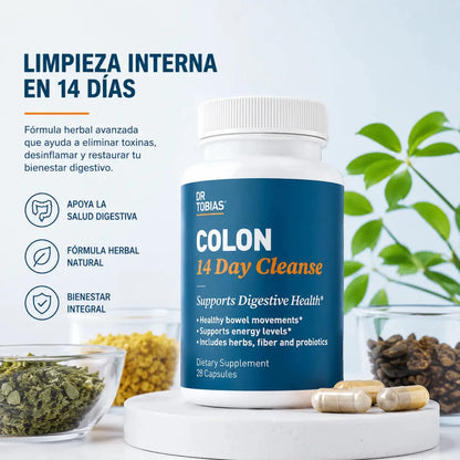Dr Tobias Colon 14 Day Cleanse 28 Capsulas Suplemento de Fibra Zivanne