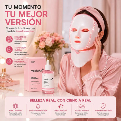 Kit Facial con Máscara LED y Sérum PDRN Coreano Zivanne