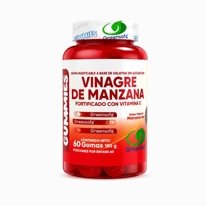 GreenSoft Gummies Vinagre de Manzana con Vitamina C 60 Gomitas Zivanne