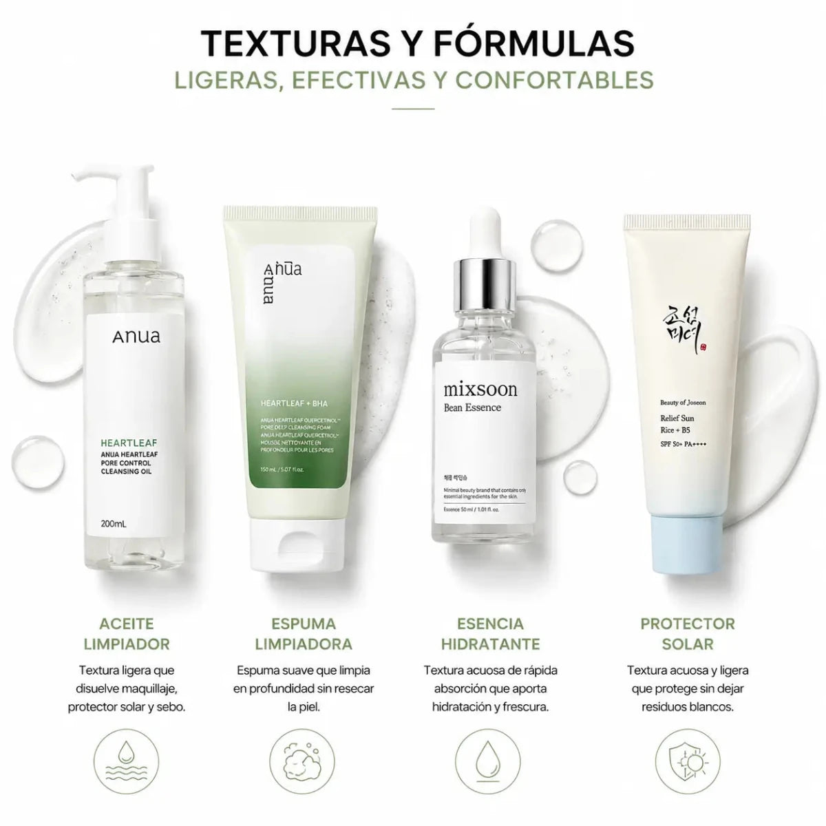 Kit Rutina Facial Coreana de 3 Pasos: Limpieza, Hidratación y Protección Solar - Zivanne