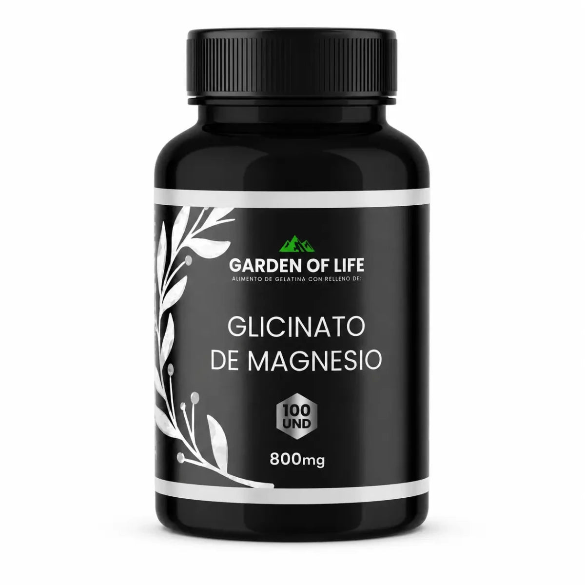 Glicinato de Magnesio Garden of Life Suplemento Mineral Zivanne