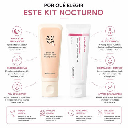 Kit Rutina Nocturna Coreana: Revive Eye Serum + Madeca Cream - Zivanne