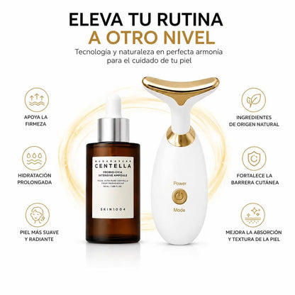 Kit Tonificante Facial: Masajeador + Crema Reafirmante. - Zivanne