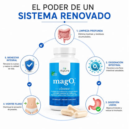 NBPURE Mag07 Cleanse 90 Capsulas Suplemento de Magnesio Zivanne