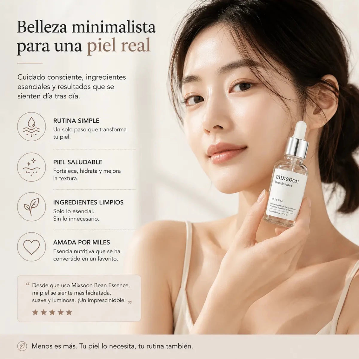 Mixsoon Bean Essence (30ml) — Esencia facial cosmética - Zivanne