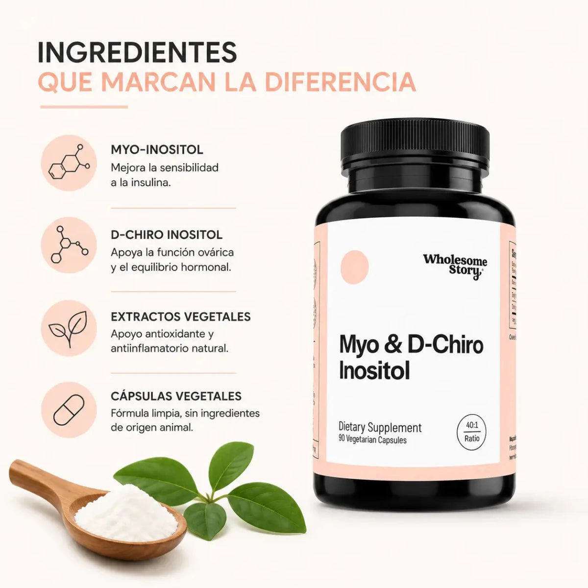 Wholesome Story Myo & D-Chiro Inositol Bienestar Femenino Zivanne