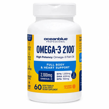 Omega-3 OceanBlue 2100 60 Cápsulas Blandas suplemento dietario Zivanne