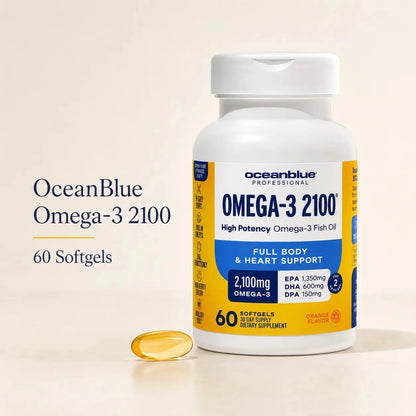 Omega-3 OceanBlue 2100 60 Cápsulas Blandas suplemento dietario Zivanne