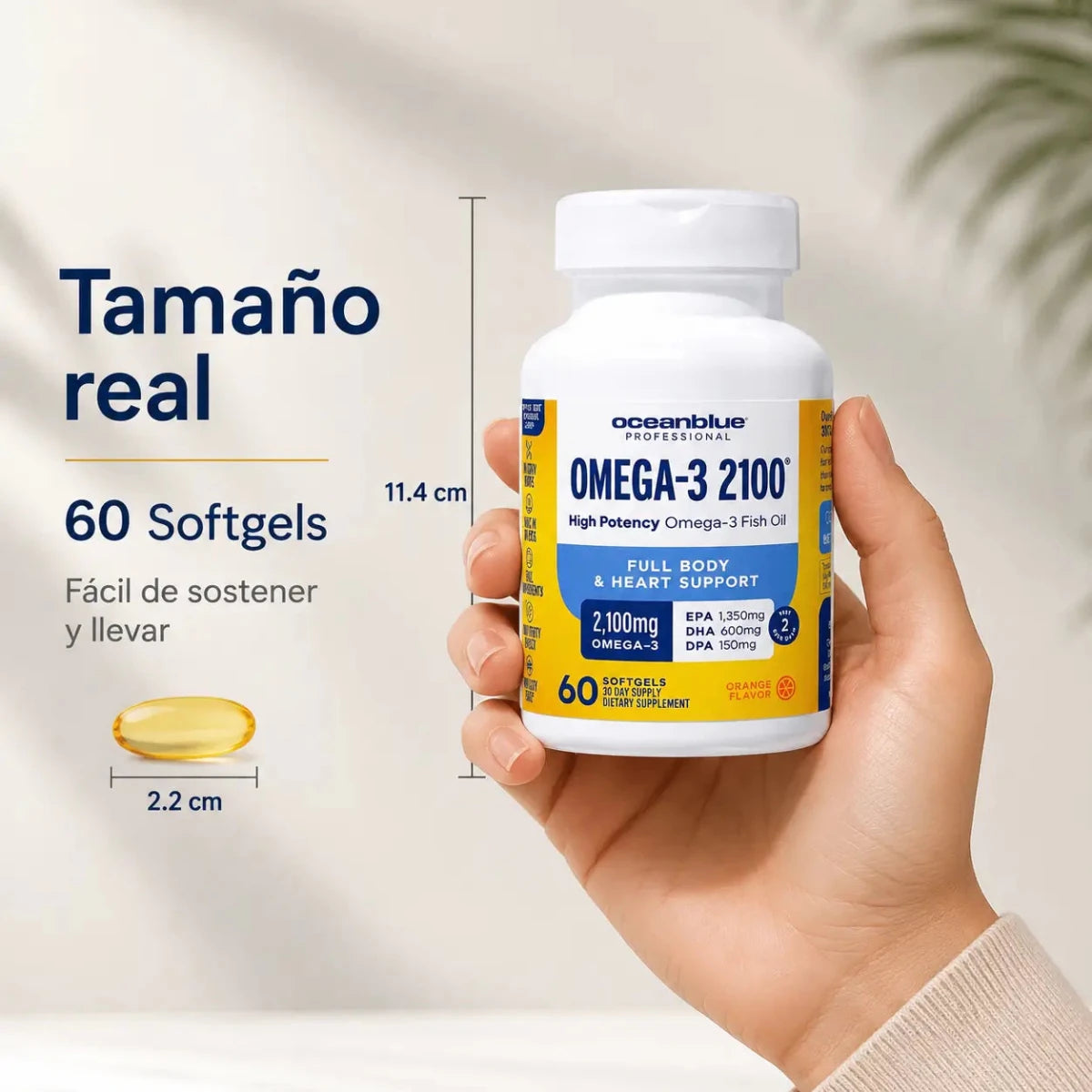 Omega-3 OceanBlue 2100 60 Cápsulas Blandas suplemento dietario Zivanne