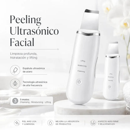 Zivanne Espátula Facial Ultrasónica Portátil — Dispositivo para cuidado cosmético - Zivanne