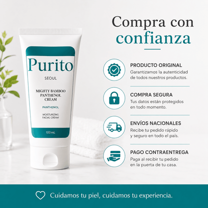 rema PURITO Pantenol y Bambú 120ml crema hidratante facial Zivanne