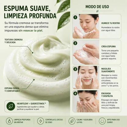 Anua Heartleaf Quercetinol Cleansing Foam 60ml espuma limpiadora facial