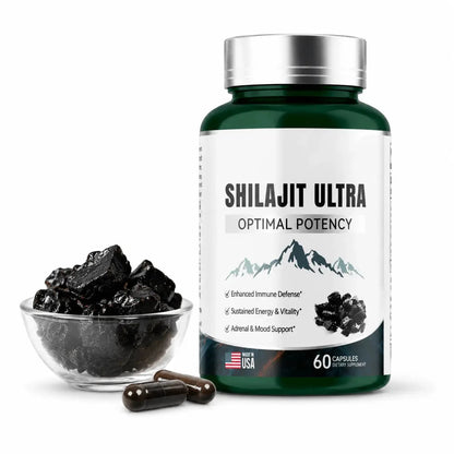 Shilajit Ultra Optimal Potency 60 Capsulas Suplemento Mineral Zivanne