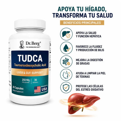 Dr Berg TUDCA 30 Capsulas Suplemento Digestivo Zivanne