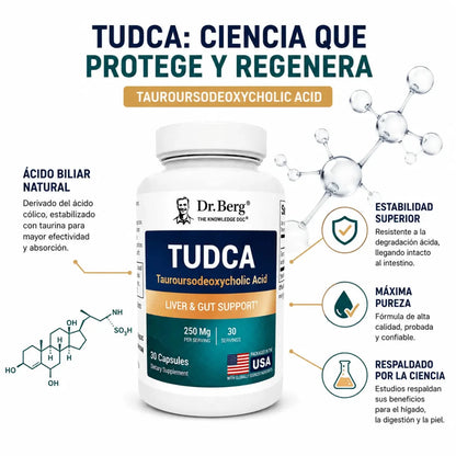 Dr Berg TUDCA 30 Capsulas Suplemento Digestivo Zivanne
