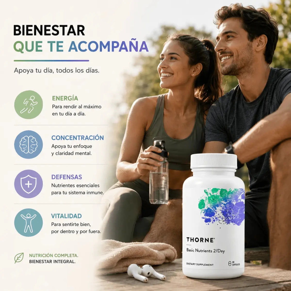 Thorne Basic Nutrients 2/Day Multivitaminico Avanzado 60 Capsulas Zivanne