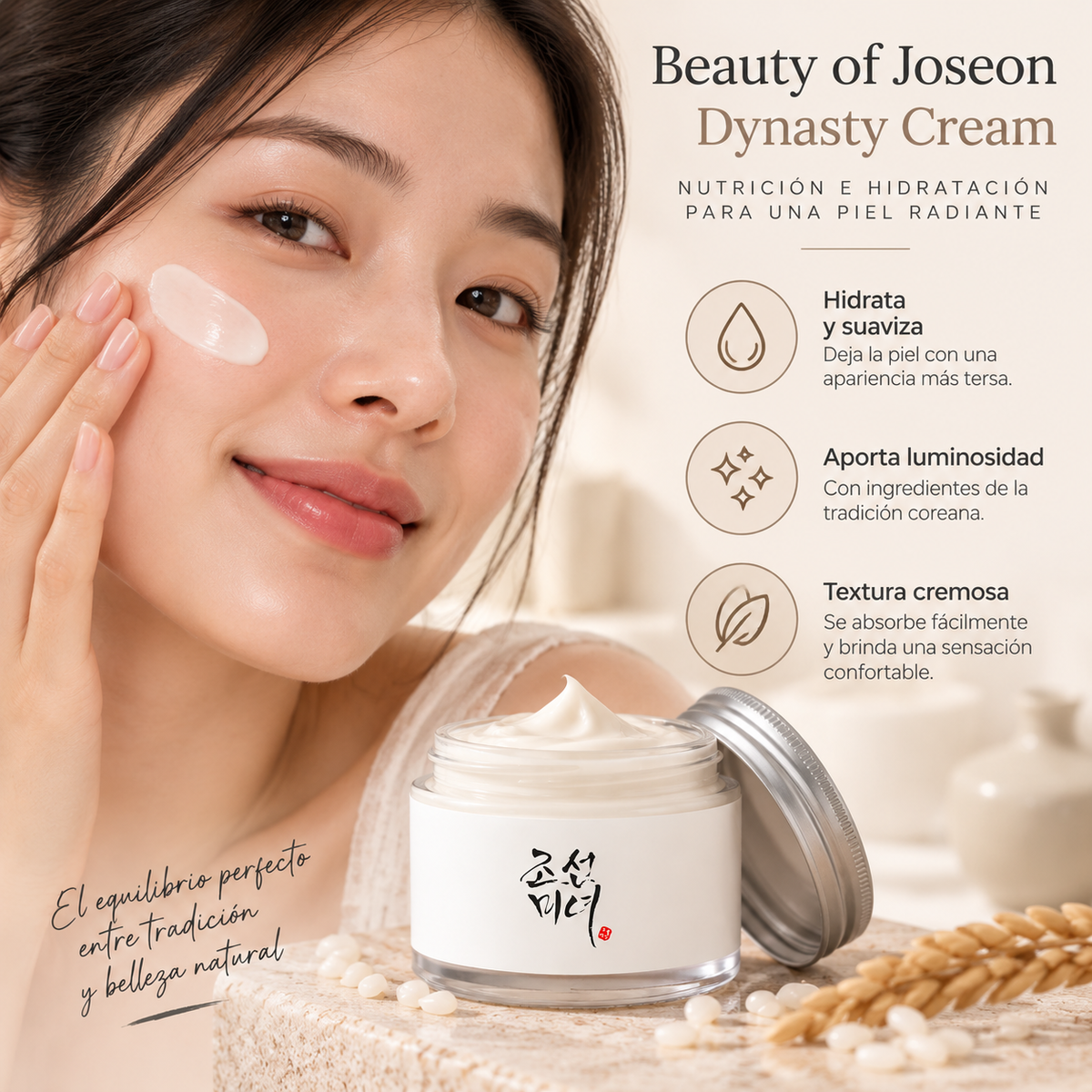 Beauty of Joseon, Dynasty Cream, Crema Facial Nutritiva e Hidratante, 60 ml