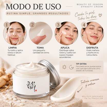 Beauty of Joseon, Dynasty Cream, Crema Facial Nutritiva e Hidratante, 60 ml