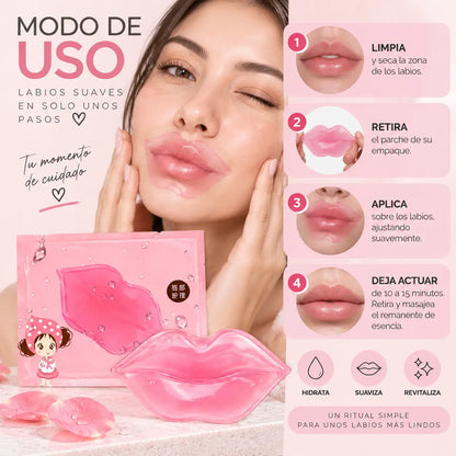 Zivanne, Mascarilla de Colágeno para Labios, Parche de Hidrogel Humectante, 1 Unidad