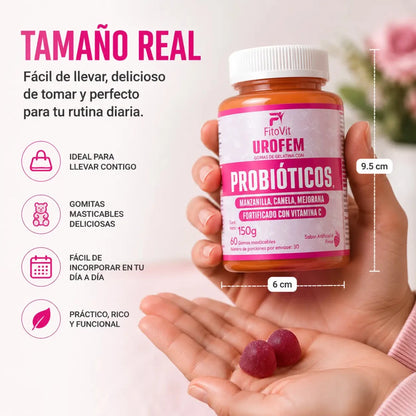 Urofem Probióticos Fitovit 60 gomitas masticables Zivanne