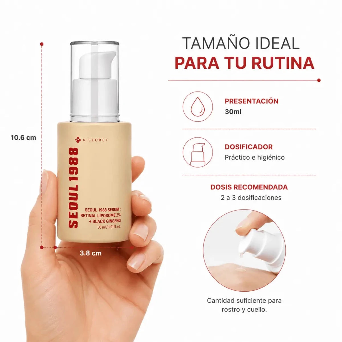 K-SECRET Seoul 1988 Retinal Serum: Retinal Liposome 2% + Black Ginseng (30ml) — Sérum facial de cuidado nocturno - Zivanne