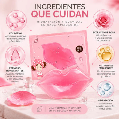 Zivanne, Mascarilla de Colágeno para Labios, Parche de Hidrogel Humectante, 1 Unidad