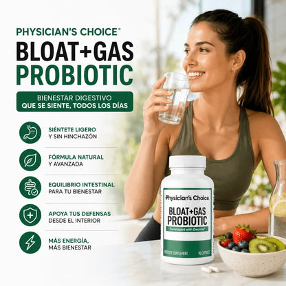 Physician's Choice Bloat + Gas Probiotic – Probióticos y Enzimas Digestivas - Zivanne