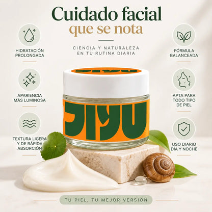 JIYU, Skin Cell Face Cream, Crema Facial Hidratante e Iluminadora, 60 ml