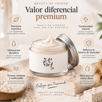 Beauty of Joseon, Dynasty Cream, Crema Facial Nutritiva e Hidratante, 60 ml