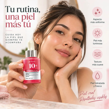 Anua, Niacinamide 10% + TXA 4% Serum, Sérum Facial Unificador e Iluminador, 30 ml