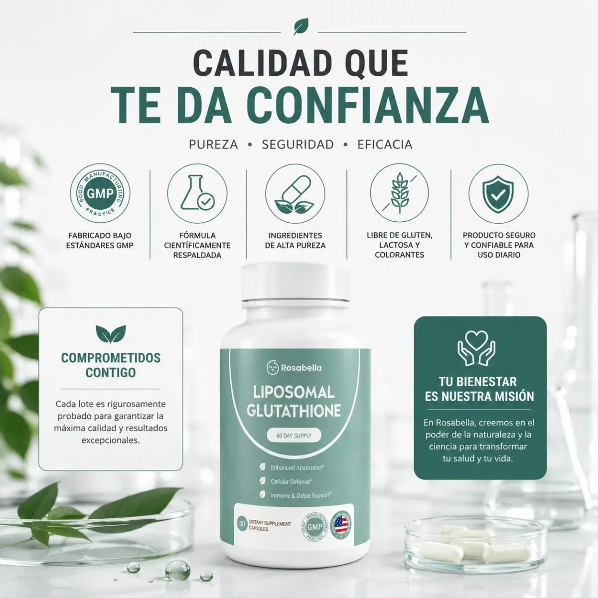 Liposomal Glutathione Capsules – Suplemento Antioxidante - Zivanne