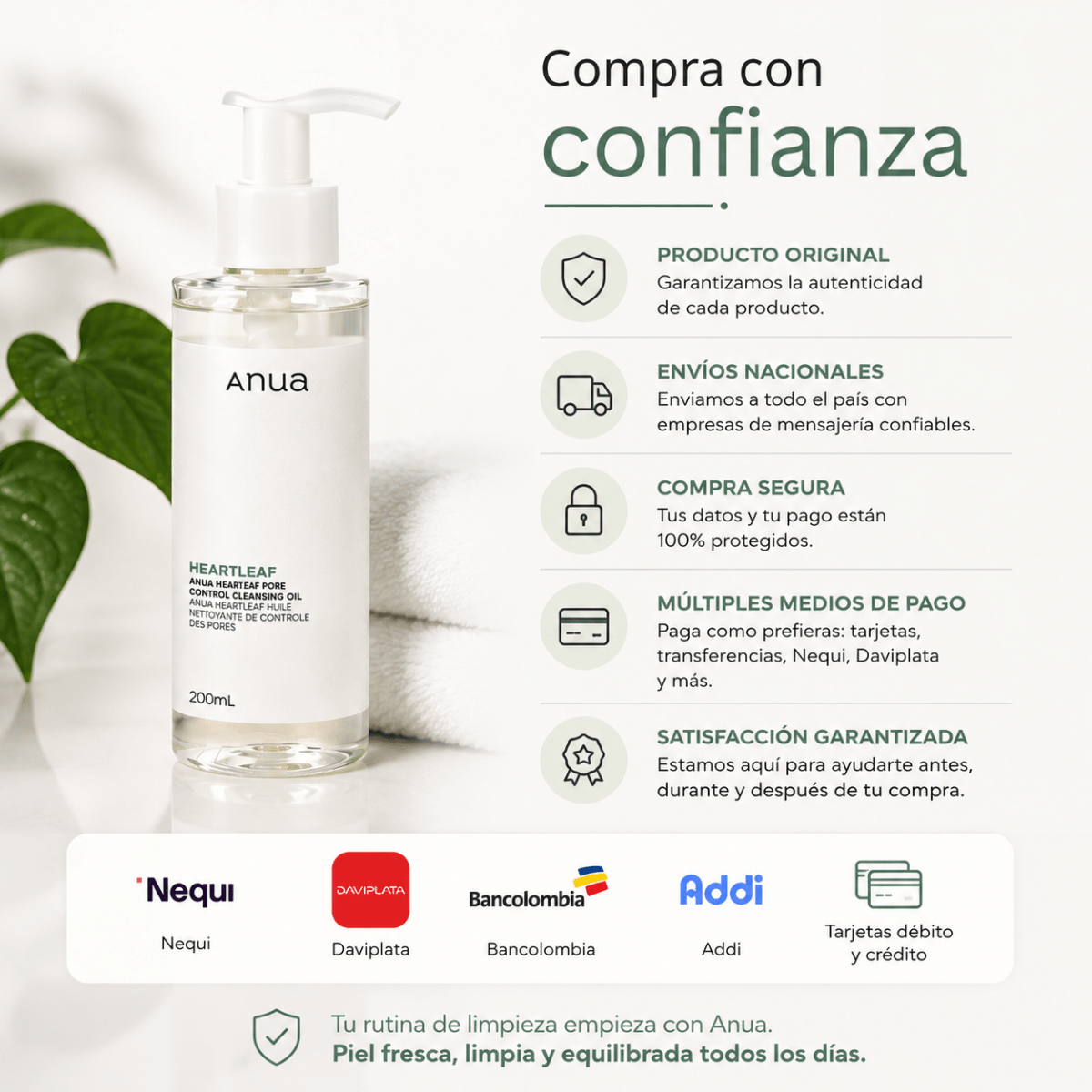 Anua Heartleaf Cleansing Oil aceite limpiador facial 200ml