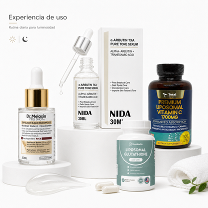 Protocolo Antiox In & Out — Kit Tono Uniforme y Luminosidad (4 Pasos)