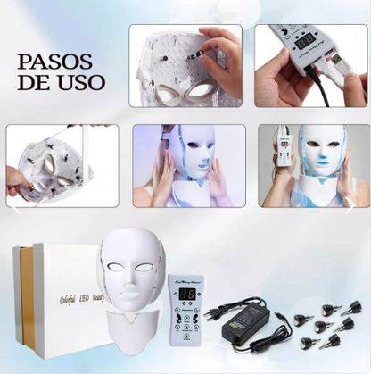 Máscara Facial LED Rejuvenecedora