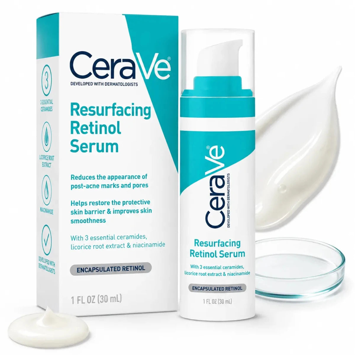 CeraVe Resurfacing Retinol Serum 30ml Serum Facial Renovador Zivanne