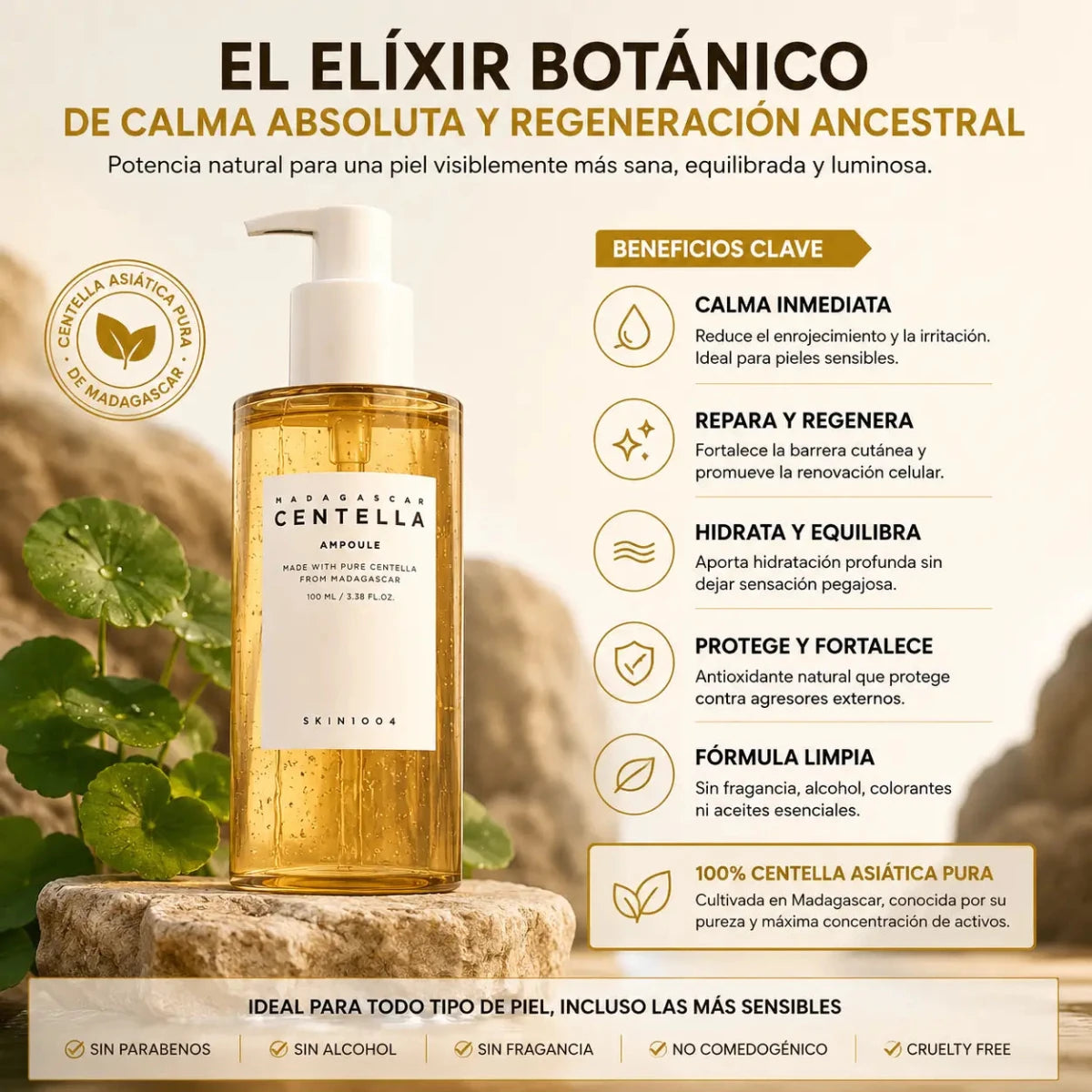 Sérum SKIN1004 Madagascar Centella Ampoule 100 Centella Asiática Zivanne