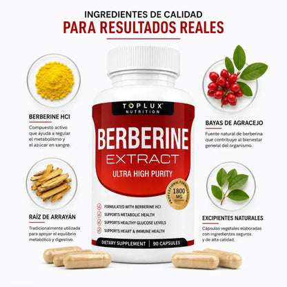 Toplux Nutrition Berberine Extract Suplemento Nutricional Botanico Zivanne