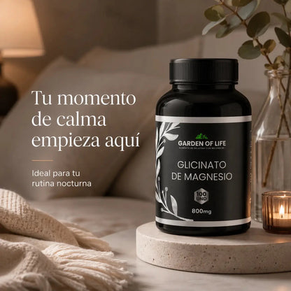 Glicinato de Magnesio Garden of Life Suplemento Mineral Zivanne