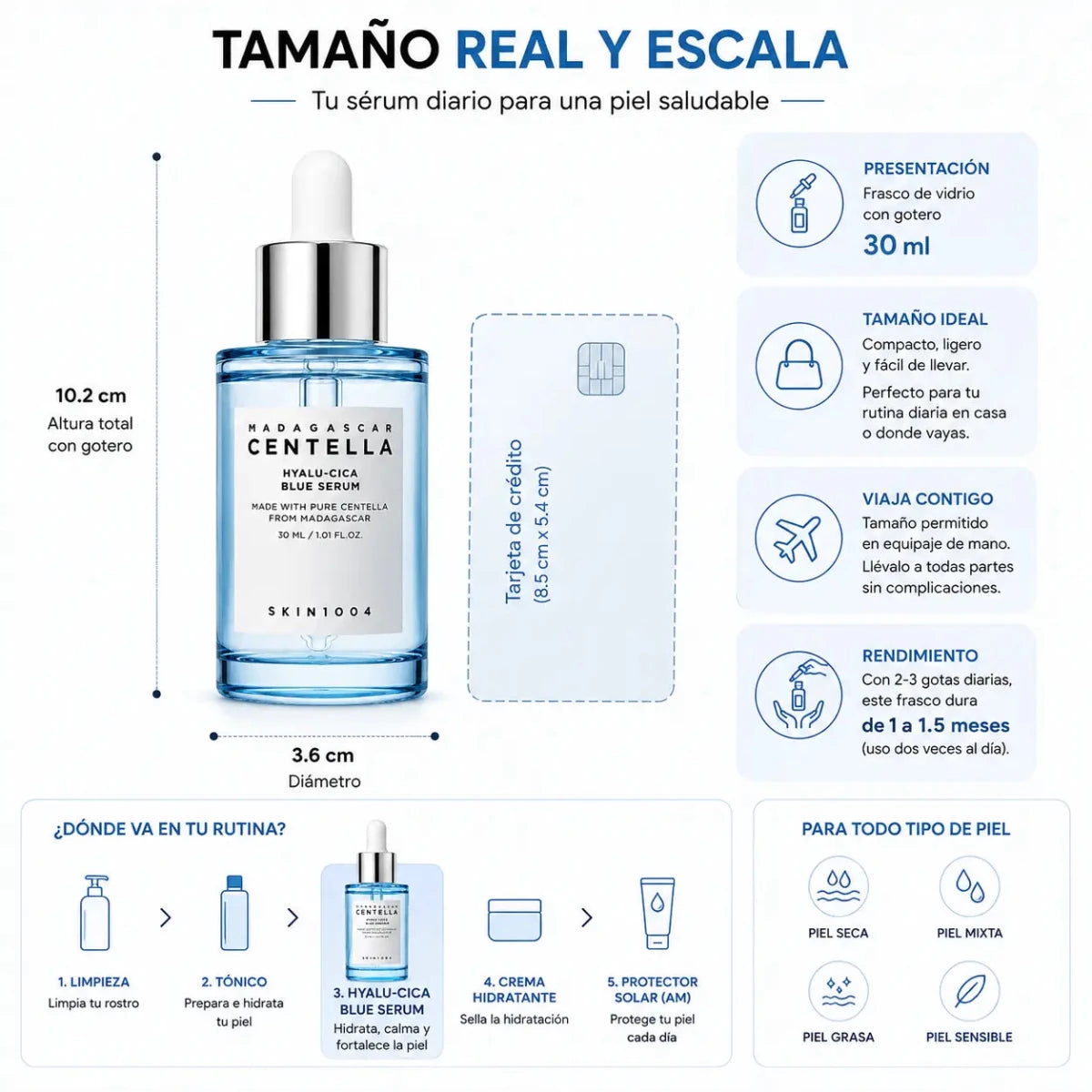 Centella Hyalu-Cica Blue Serum SKIN1004 50ml sérum facial
