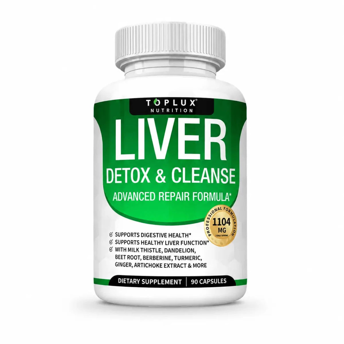 Toplux Nutrition Liver Detox & Cleanse 60 Capsulas Soporte Botanico Zivanne